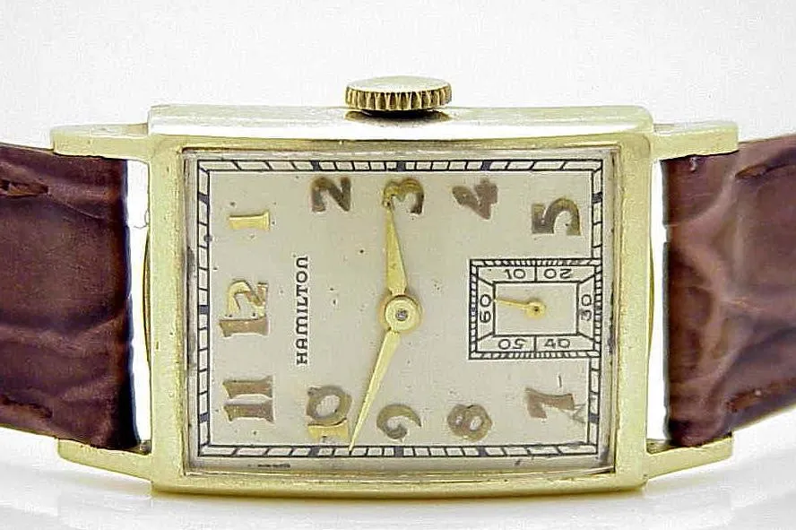 14KT Gold 1940s Hamilton Brock