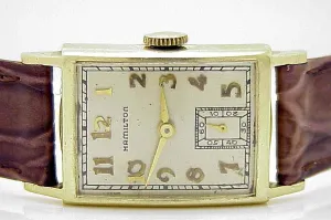 14KT Gold 1940s Hamilton Brock