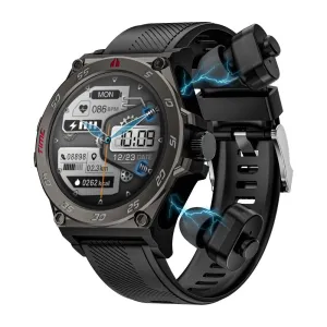 1.53 Inch Ip67 Bt5.0 Sport Smart Watch With Earbuds Support Bluetooth Call / Sleep / Blood Oxygen / Heart Rate / Blood Pressure Health Monitor