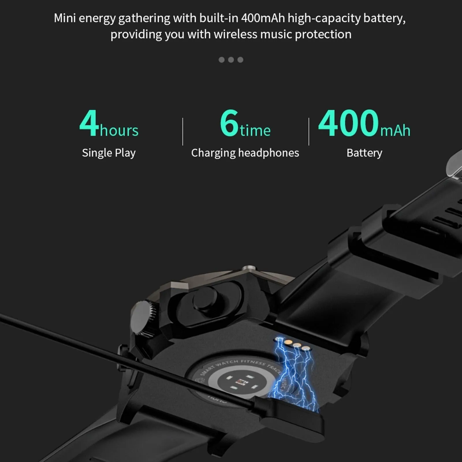 1.53 Inch Ip67 Bt5.0 Sport Smart Watch With Earbuds Support Bluetooth Call / Sleep / Blood Oxygen / Heart Rate / Blood Pressure Health Monitor