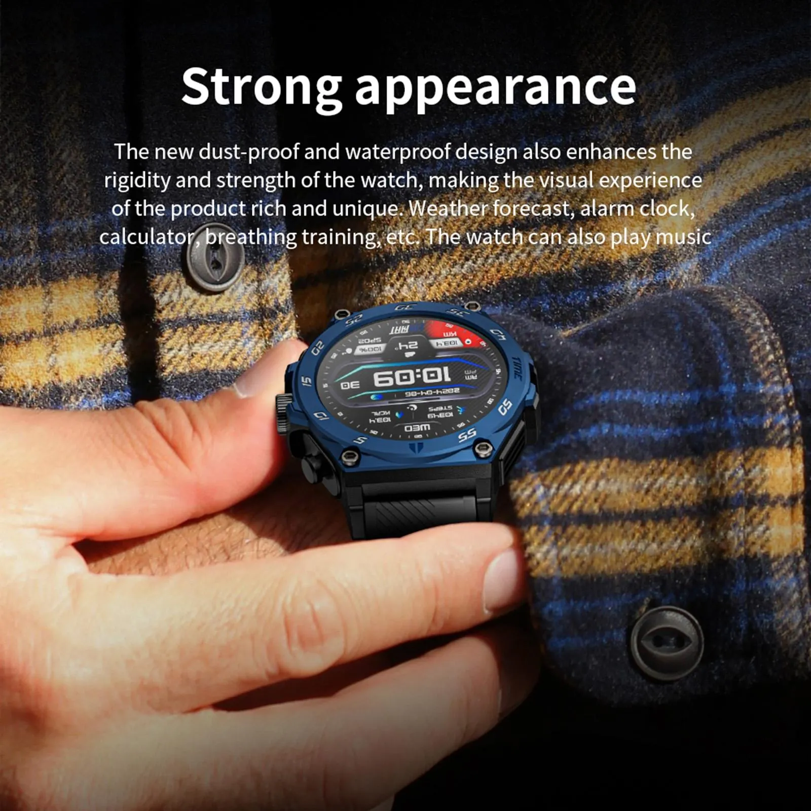 1.53 Inch Ip67 Bt5.0 Sport Smart Watch With Earbuds Support Bluetooth Call / Sleep / Blood Oxygen / Heart Rate / Blood Pressure Health Monitor