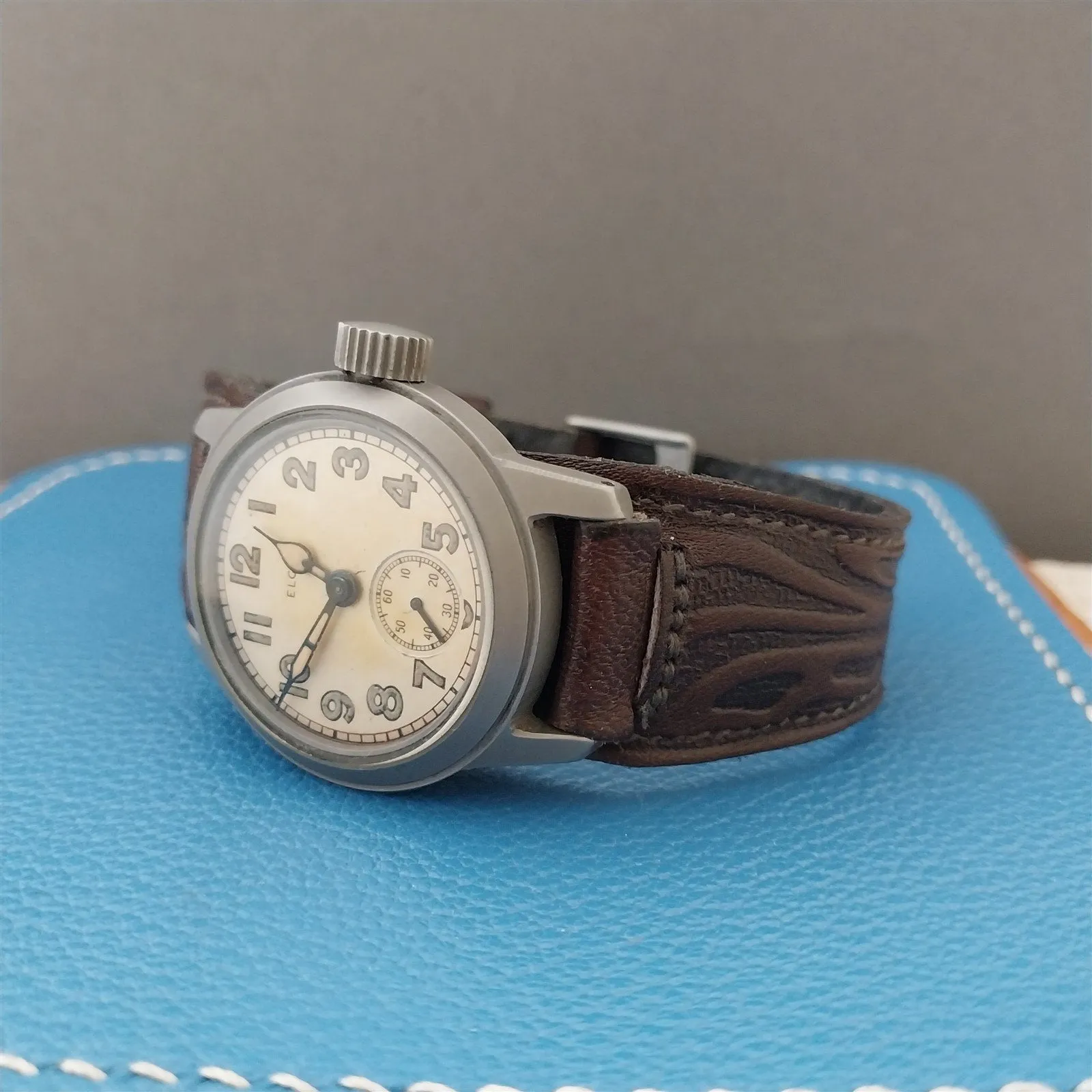 17mm Vintage Embossed Western Leather Classic Cuff 1970s Unused Watch Band