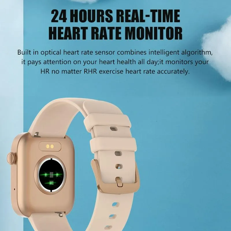 1.8 Inch Tft Screen Bluetooth Smart Watch Support Heart Rate Monitoring & 100  Sports Modes