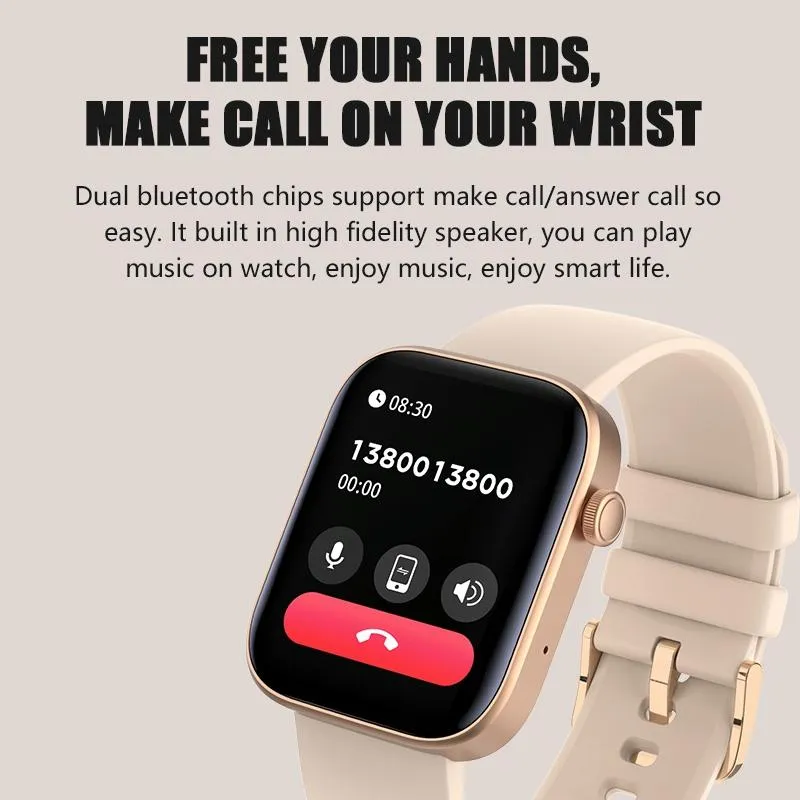 1.8 Inch Tft Screen Bluetooth Smart Watch Support Heart Rate Monitoring & 100  Sports Modes
