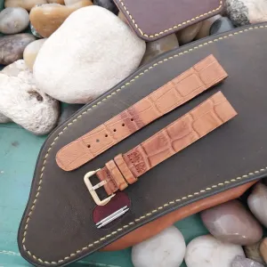 18mm Long Wire-Lug Leather Unused nos 1940s-1950s Vintage Watch Band