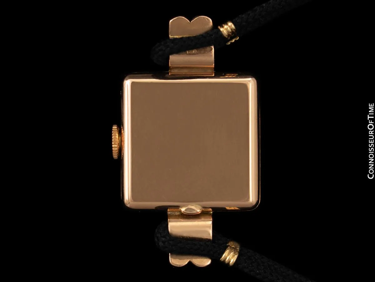 1938 Rolex Vintage Art Deco Ladies Dress Watch with Box - 14K Rose Gold
