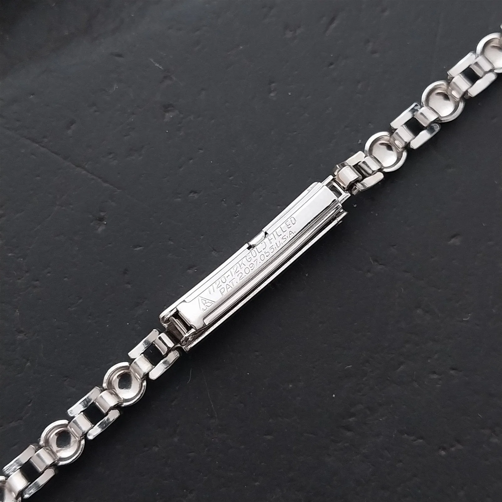 1950s Ladies White Gold -Filled Ladies JB Champion Unused Vintage Watch Band