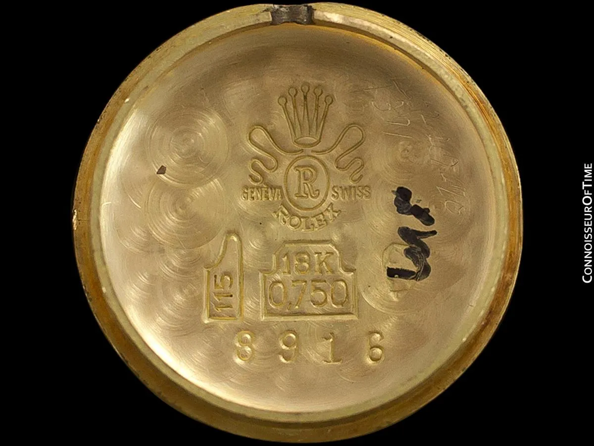 1953 Rolex Precision Vintage Pre-Cellini Ladies Watch, Ref. 8916 - 18K Gold