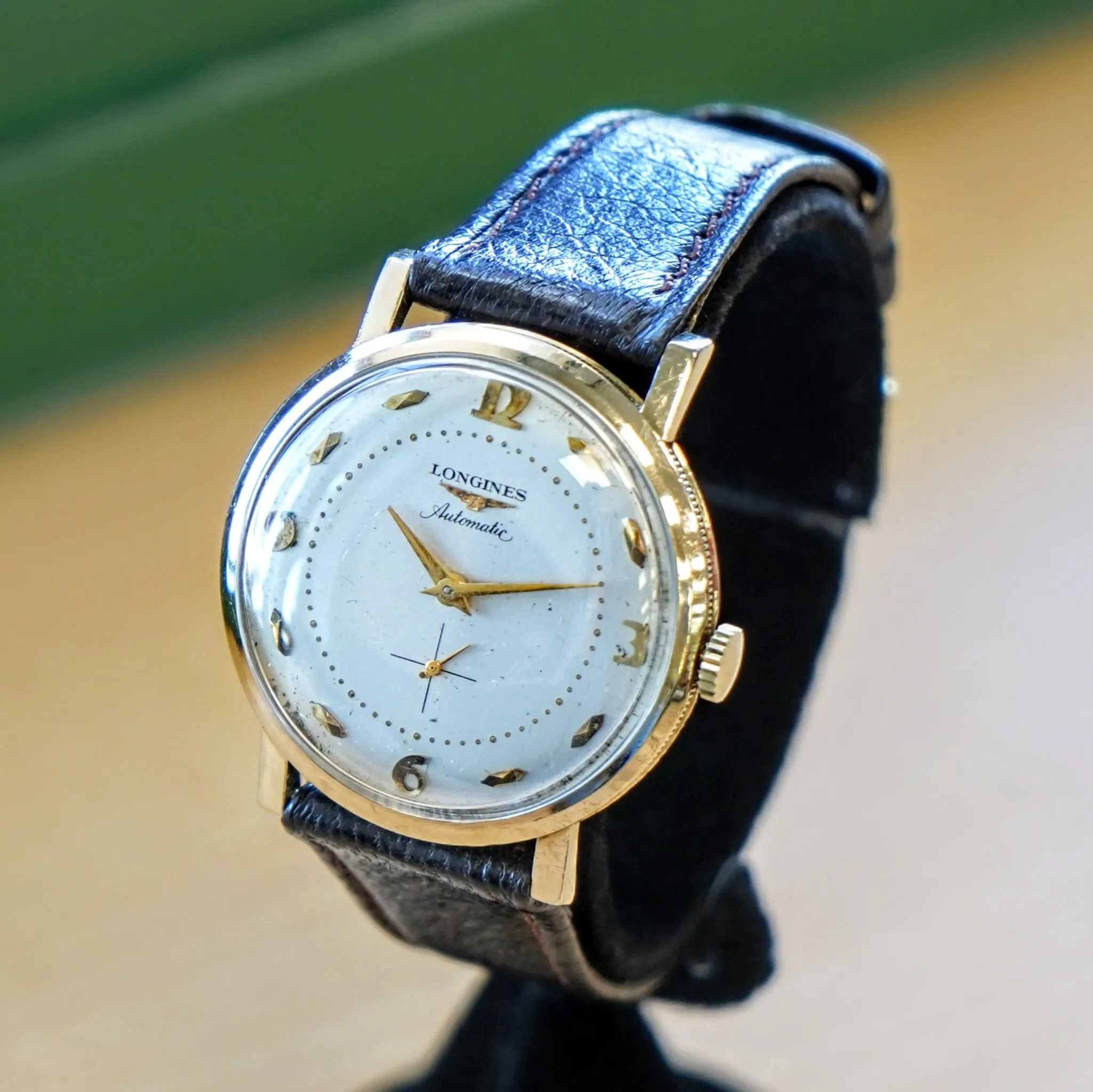 1955 LONGINES Automatic Watch 17 Jewels Ref. 2259-1 Cal. 19A Coin Case Design Wristwatch