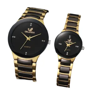 2 Piece Stainless Steel Couple S Watches