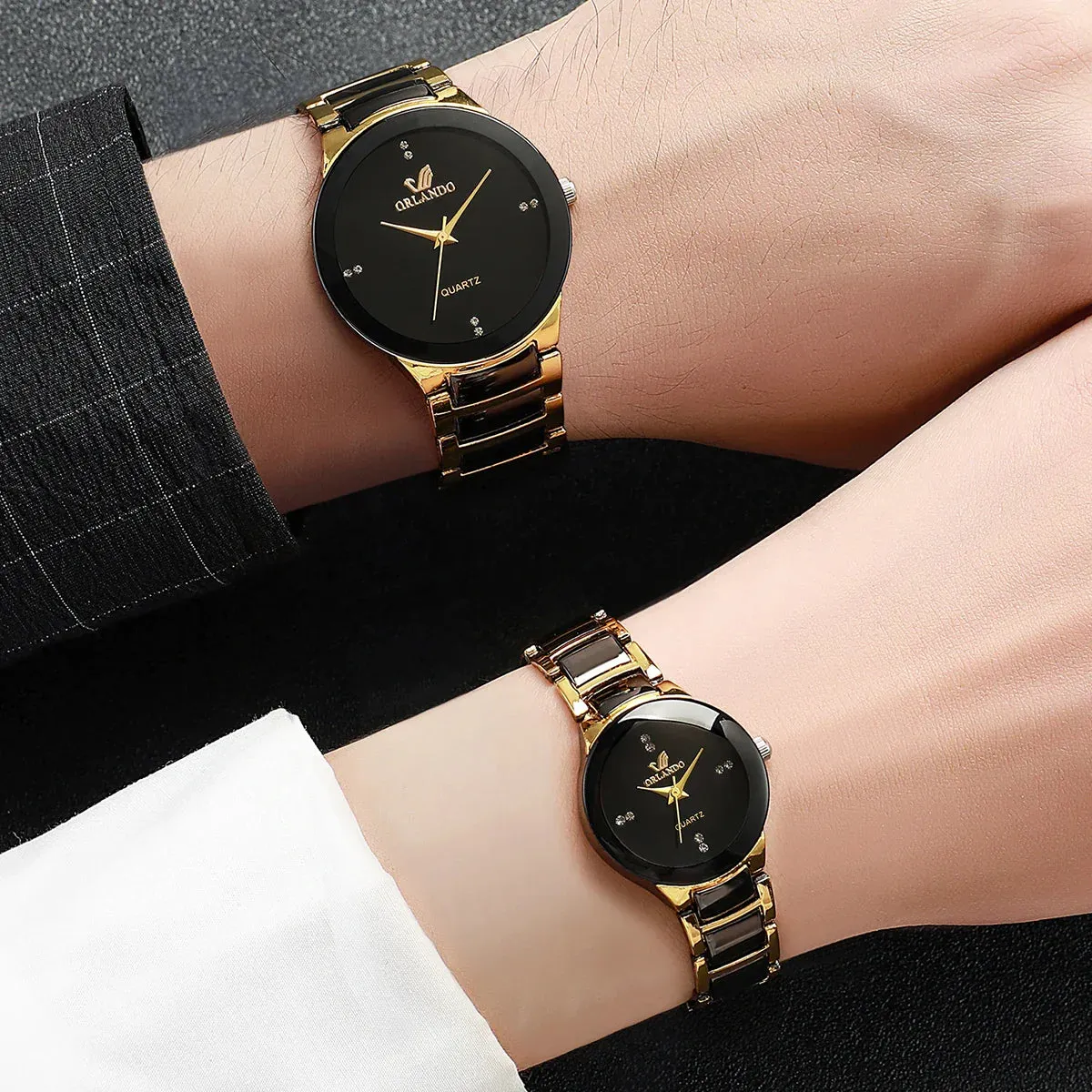 2 Piece Stainless Steel Couple S Watches