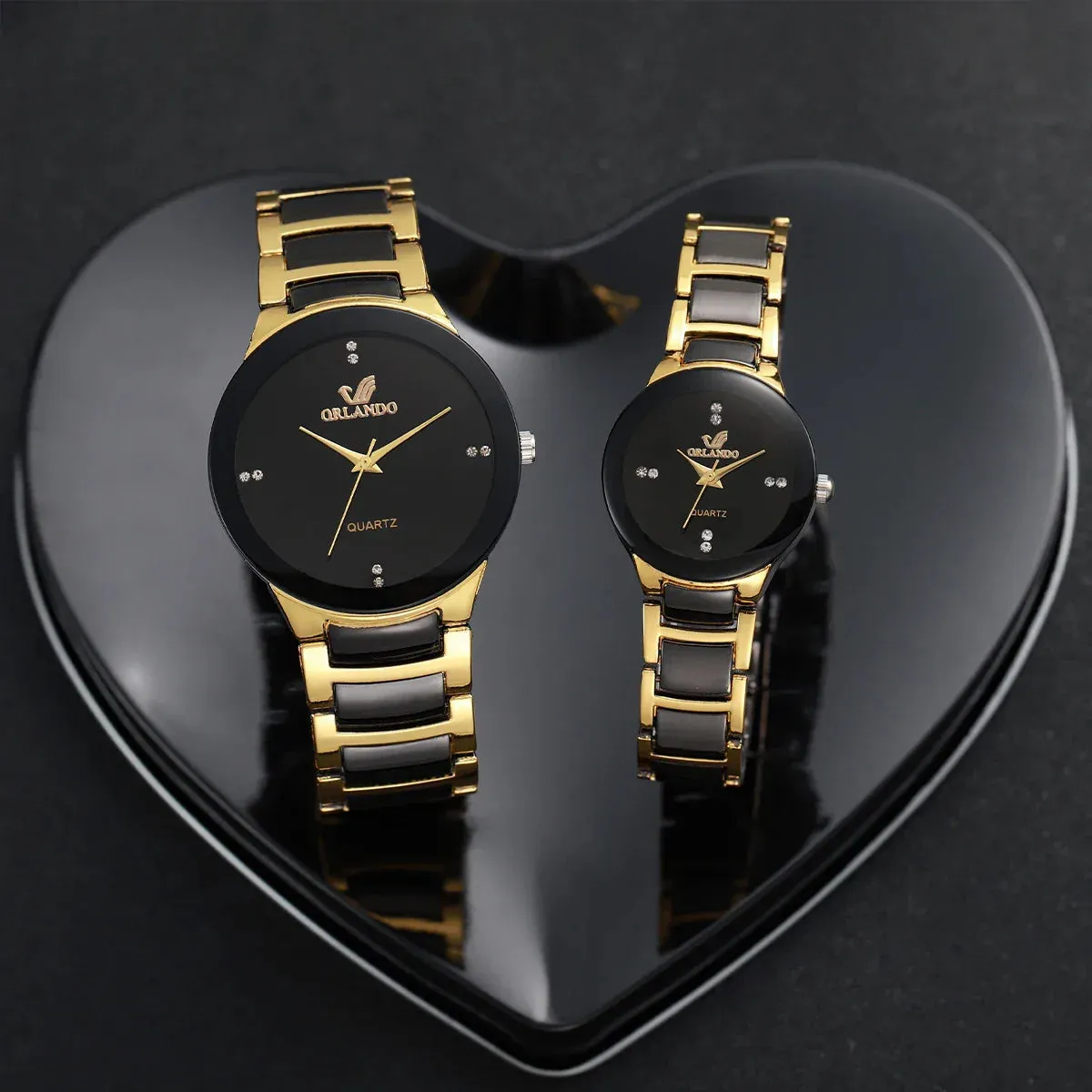 2 Piece Stainless Steel Couple S Watches
