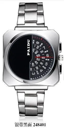 2016 Paidu Brand Men Full Stainless Steel Digital Pointer Unique Design Precision Invented Male Business Military Sports Watches