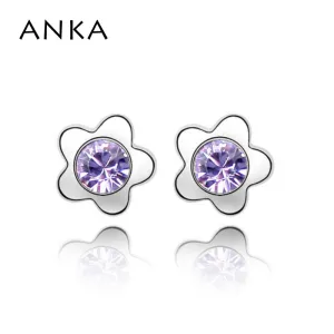 2017 Small flower Crystal Earrings Wholesale Price Fashion crystal Jewelry Gift for girlfriend earrings for women #82772