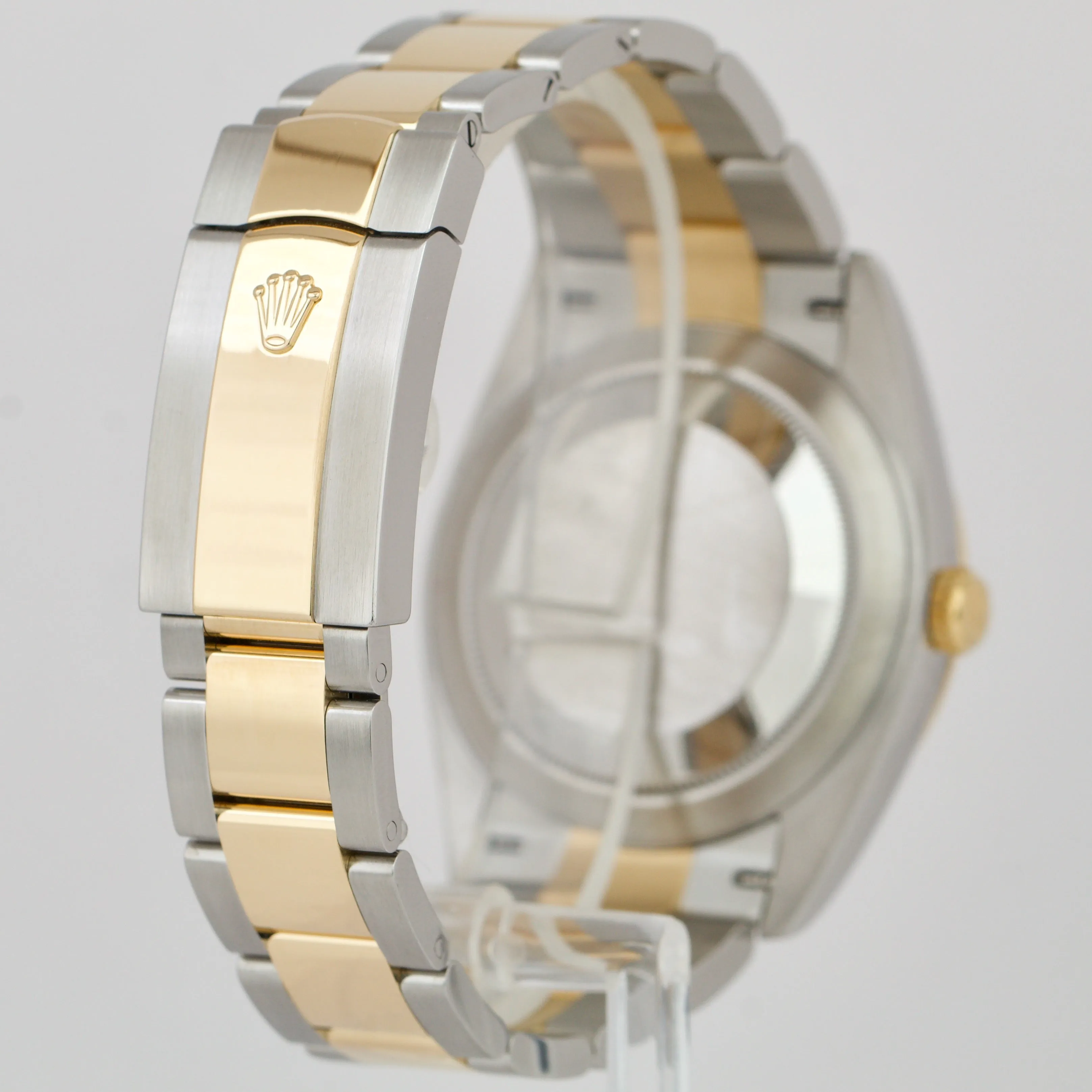 2021 Rolex Datejust 41mm Black Two-Tone 18K Yellow Gold Oyster Watch 126333 B P