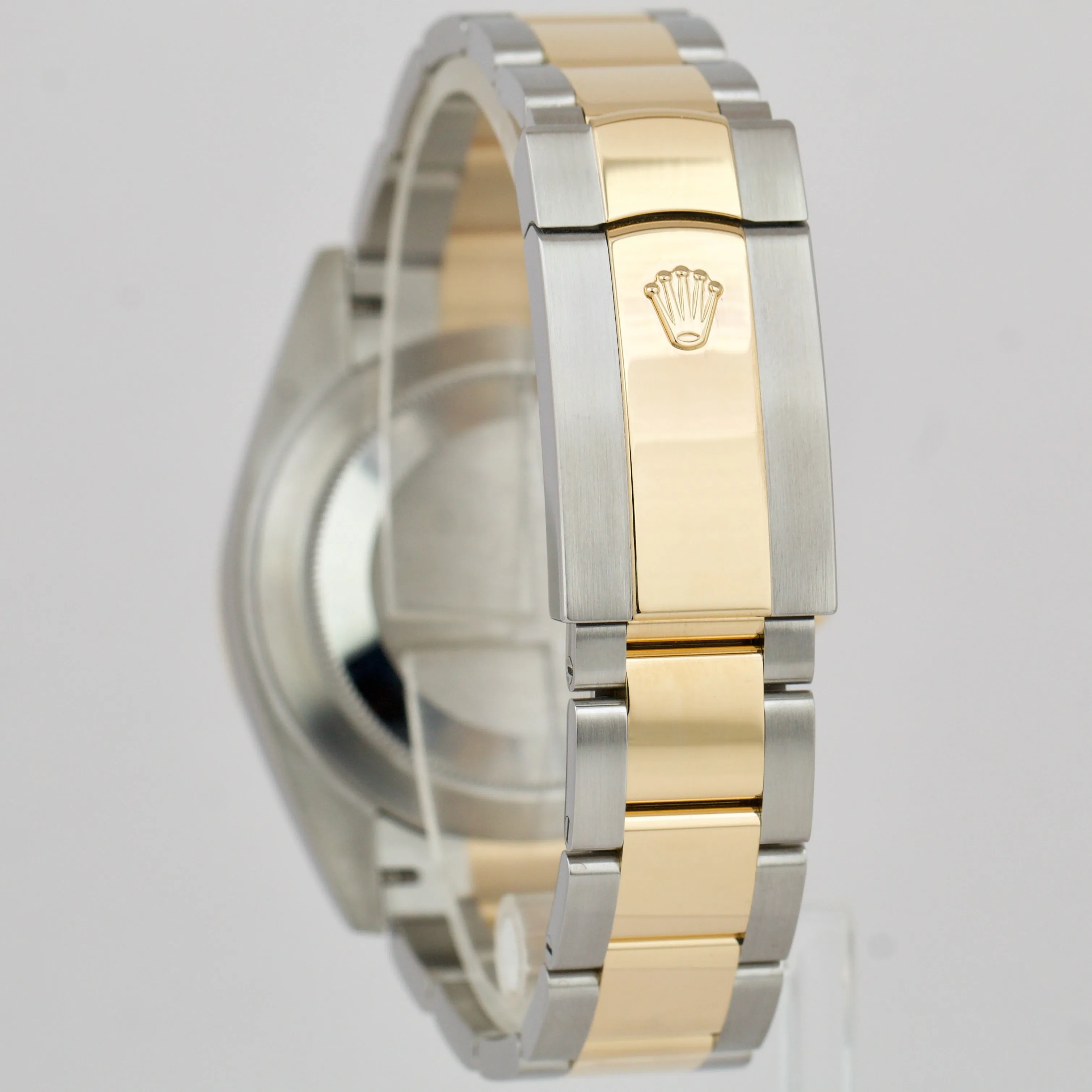 2021 Rolex Datejust 41mm Black Two-Tone 18K Yellow Gold Oyster Watch 126333 B P