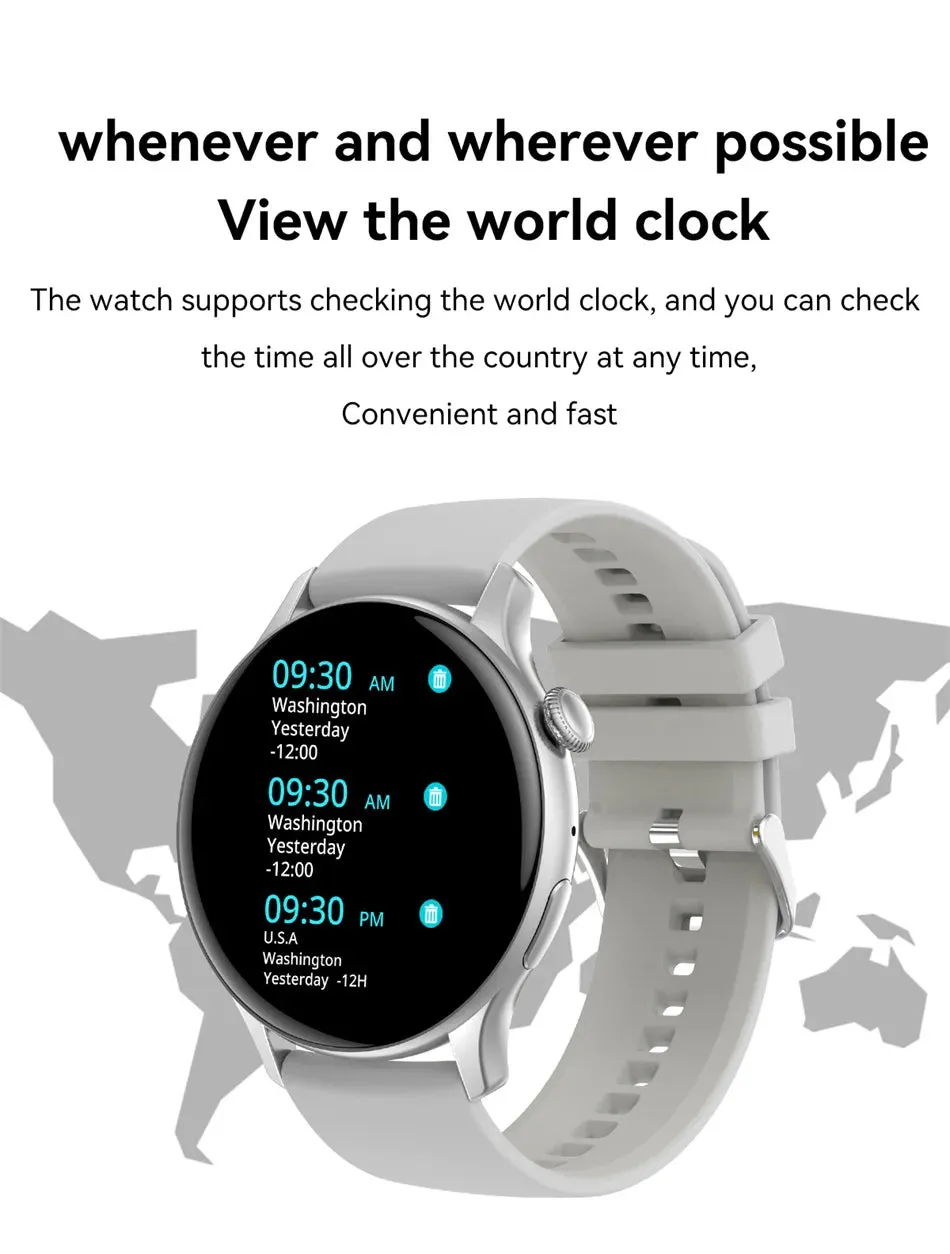 2024 GPS Smart Watch Women 1.43 Inch AMOLED 466*466 HD Screen Sport Heart Rate NFC Custom Dial Bluetooth Call Smartwatch Ladies