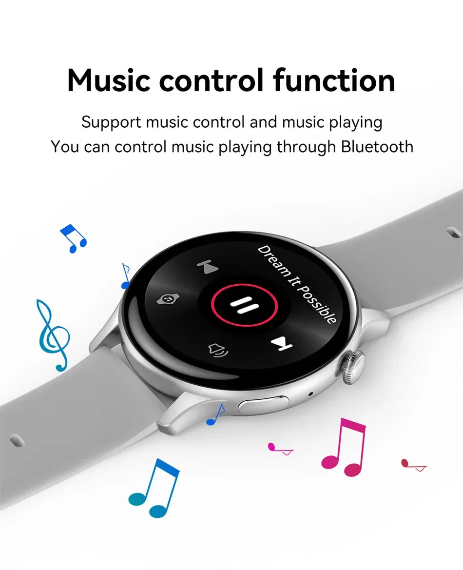 2024 GPS Smart Watch Women 1.43 Inch AMOLED 466*466 HD Screen Sport Heart Rate NFC Custom Dial Bluetooth Call Smartwatch Ladies