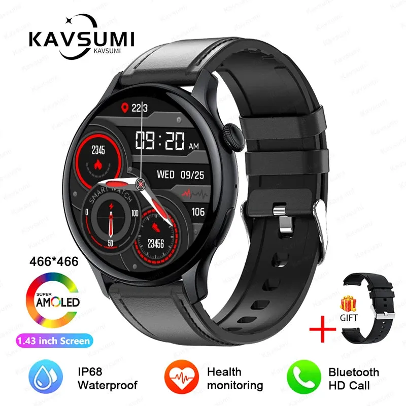 2024 GPS Smart Watch Women 1.43 Inch AMOLED 466*466 HD Screen Sport Heart Rate NFC Custom Dial Bluetooth Call Smartwatch Ladies