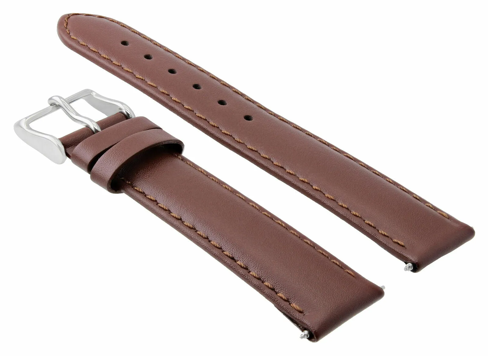 20MM GENUINE WATCH LEATHER STRAP BAND FOR TISSOT PRC200 PRS516 1853 L/BROWN WS