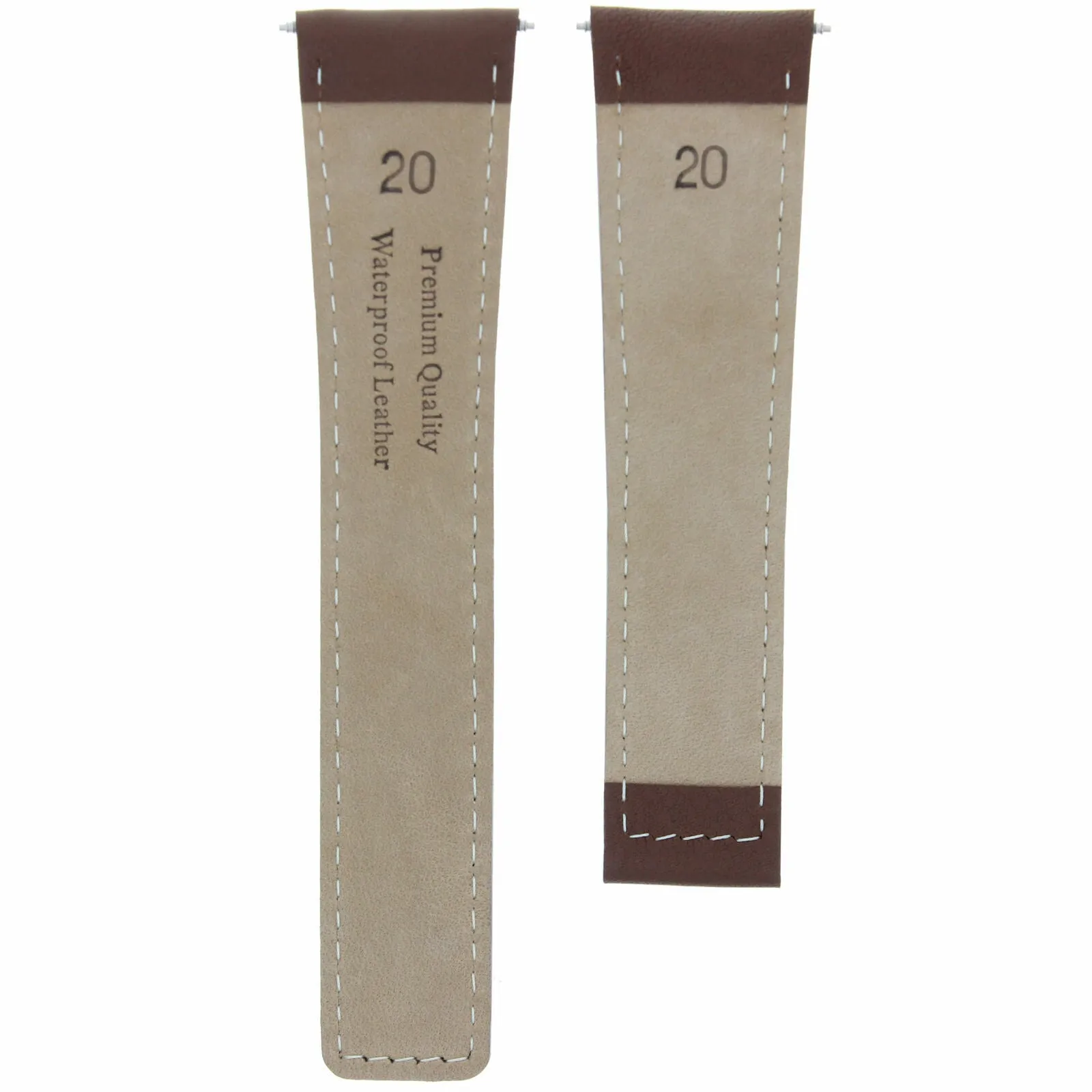 20MM LEATHER WATCH BAND FOR TAG HEUER CARRERA CV2013 DEPLOYMENT CLASP BROWN WS