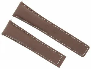 20MM LEATHER WATCH BAND FOR TAG HEUER CARRERA CV2013 DEPLOYMENT CLASP BROWN WS