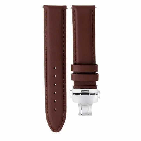 22 MM LEATHER BAND WATCH SMOOTH STRAP CLASP FOR TAG HEUER CARRERA TAN L/BROWN