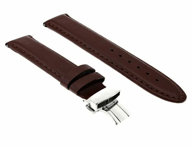 22 MM LEATHER BAND WATCH SMOOTH STRAP CLASP FOR TAG HEUER CARRERA TAN L/BROWN