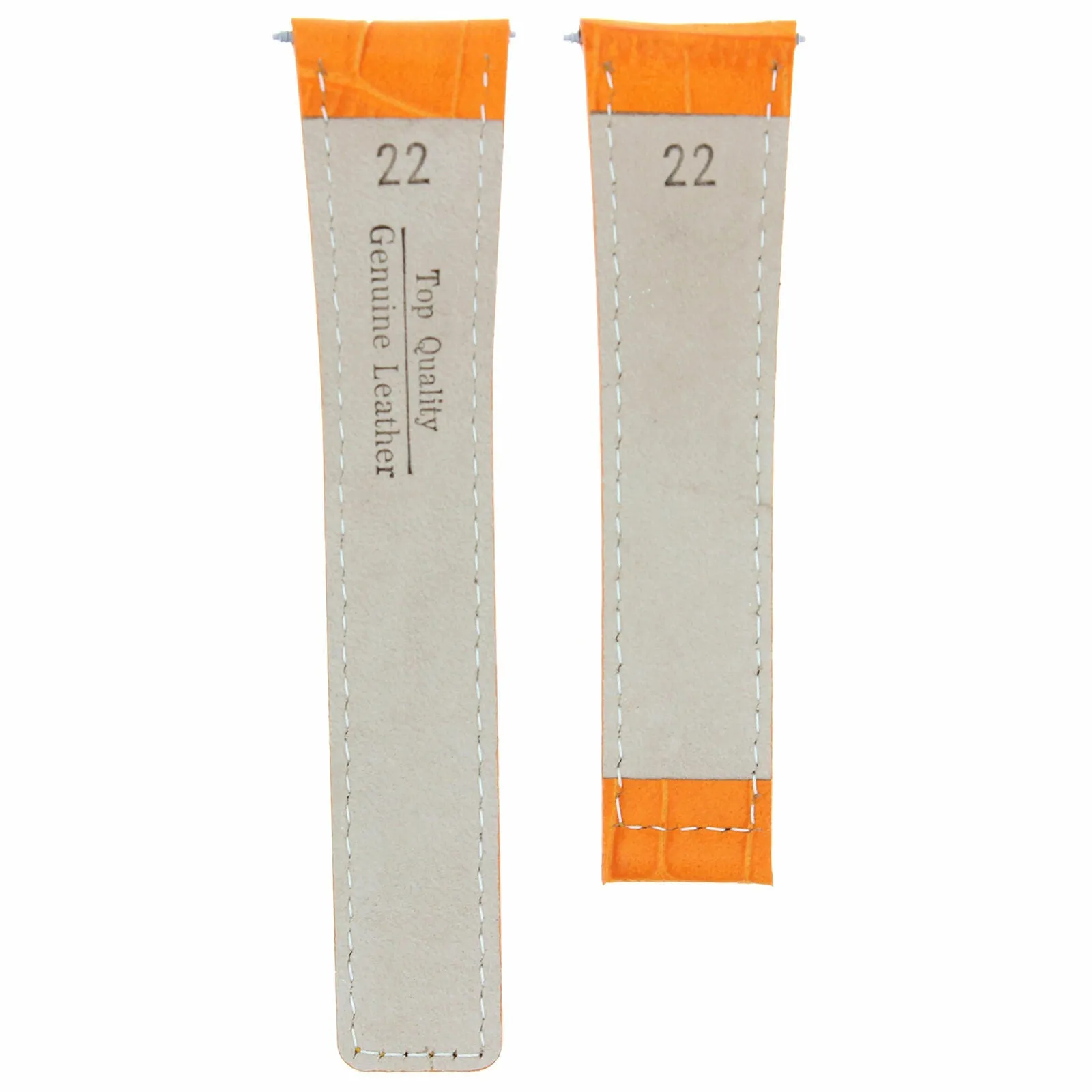22MM LEATHER BAND BRACELET STRAP DEPLOYMENT CLASP FOR TAG HEUER MONACO ORANGE