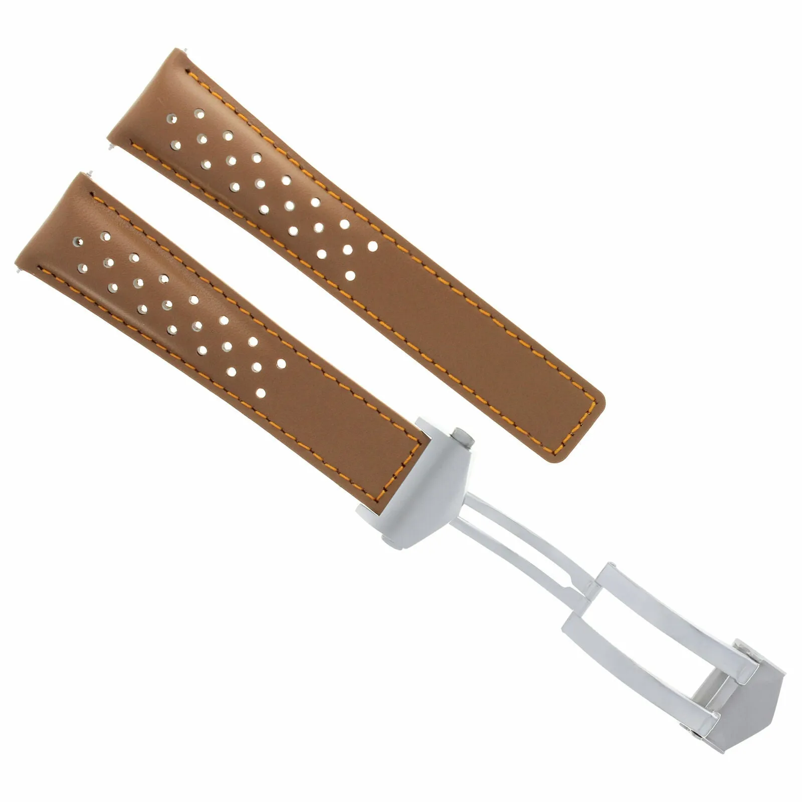 22MM LEATHER WATCH STRAP FOR TAG HEUER MONACO CALIBRE 12 CAW2111 WATCH TAN OS