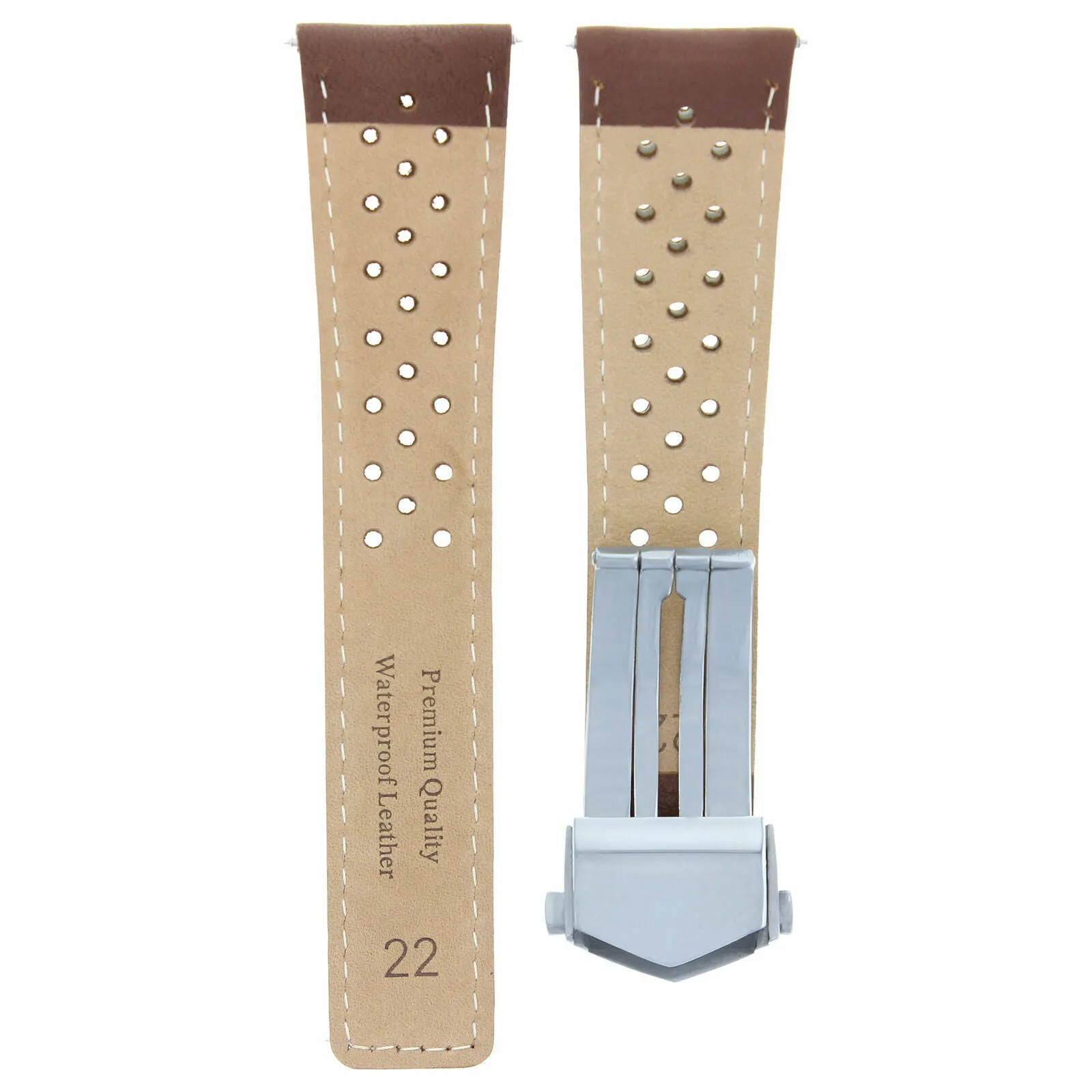 22MM LEATHER WATCH STRAP FOR TAG HEUER MONACO CALIBRE 12 CAW2111 WATCH TAN OS