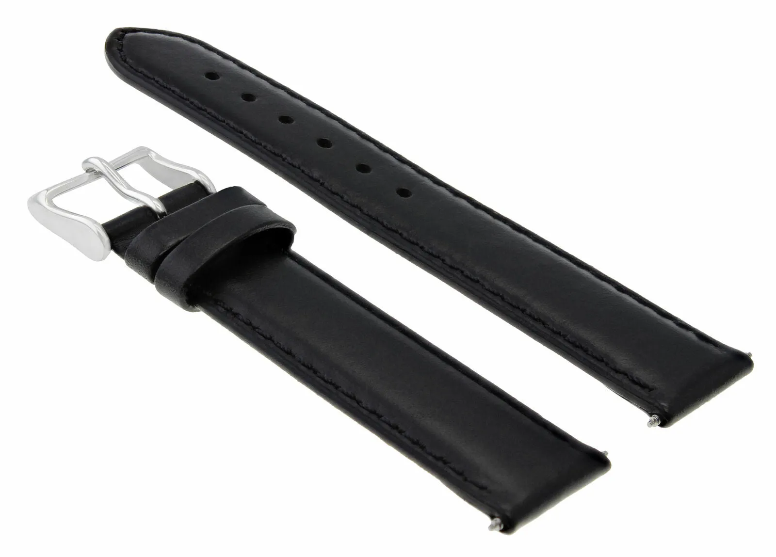 22MM SMOOTH LEATHER WATCH STRAP BAND FOR 40MM PANERAI LUMINOR MARINA GMT BLACK