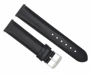 22MM SMOOTH LEATHER WATCH STRAP BAND FOR 40MM PANERAI LUMINOR MARINA GMT BLACK