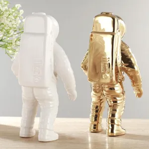 3 color Space Man Sculpture Astronaut Fashion Vase Ceramic Flower Planter Vase Space Man Sculpture Cosmonaut Home office Decor