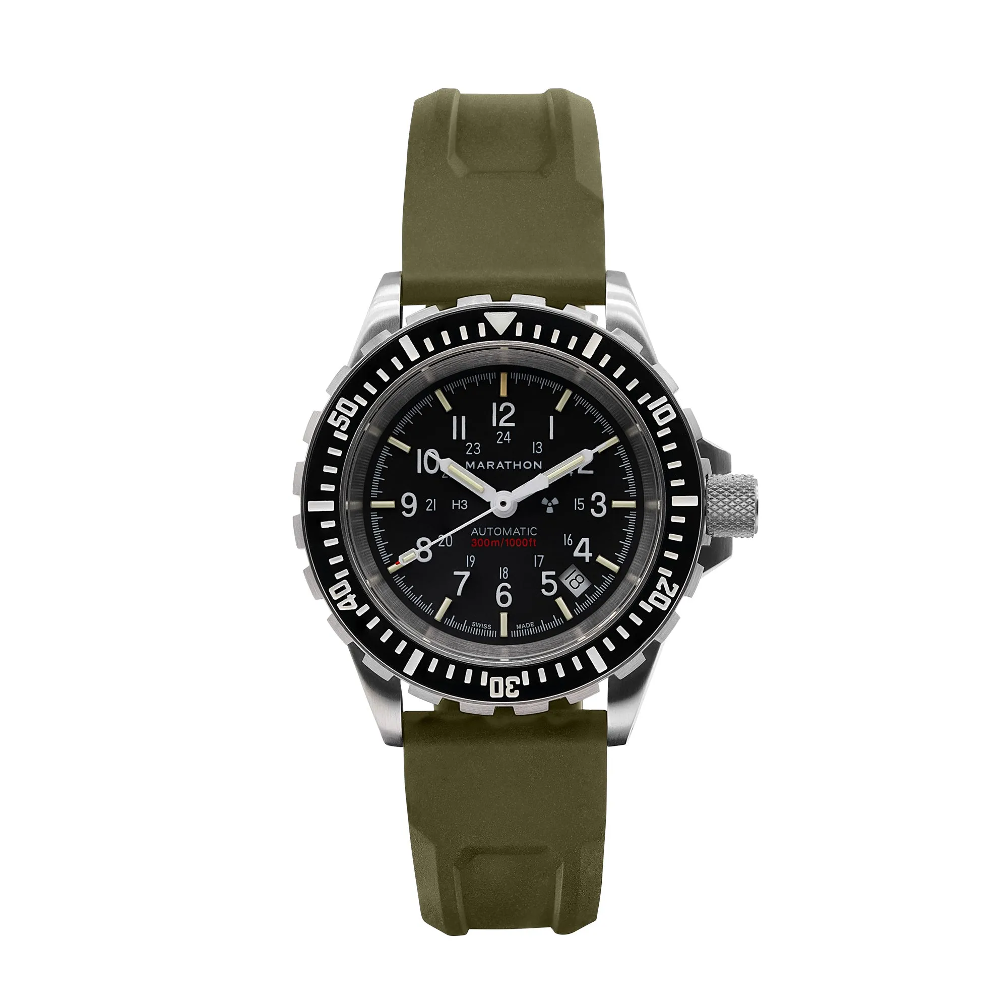 3-PIECE RUBBER STRAP KIT, OD GREEN, 20MM