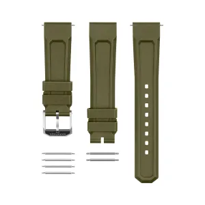 3-PIECE RUBBER STRAP KIT, OD GREEN, 20MM