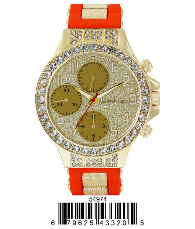 5497-Montres Carlo Silicon Band Watch