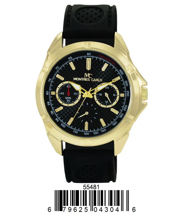 5548-Montres Carlo Silicon Band Watch
