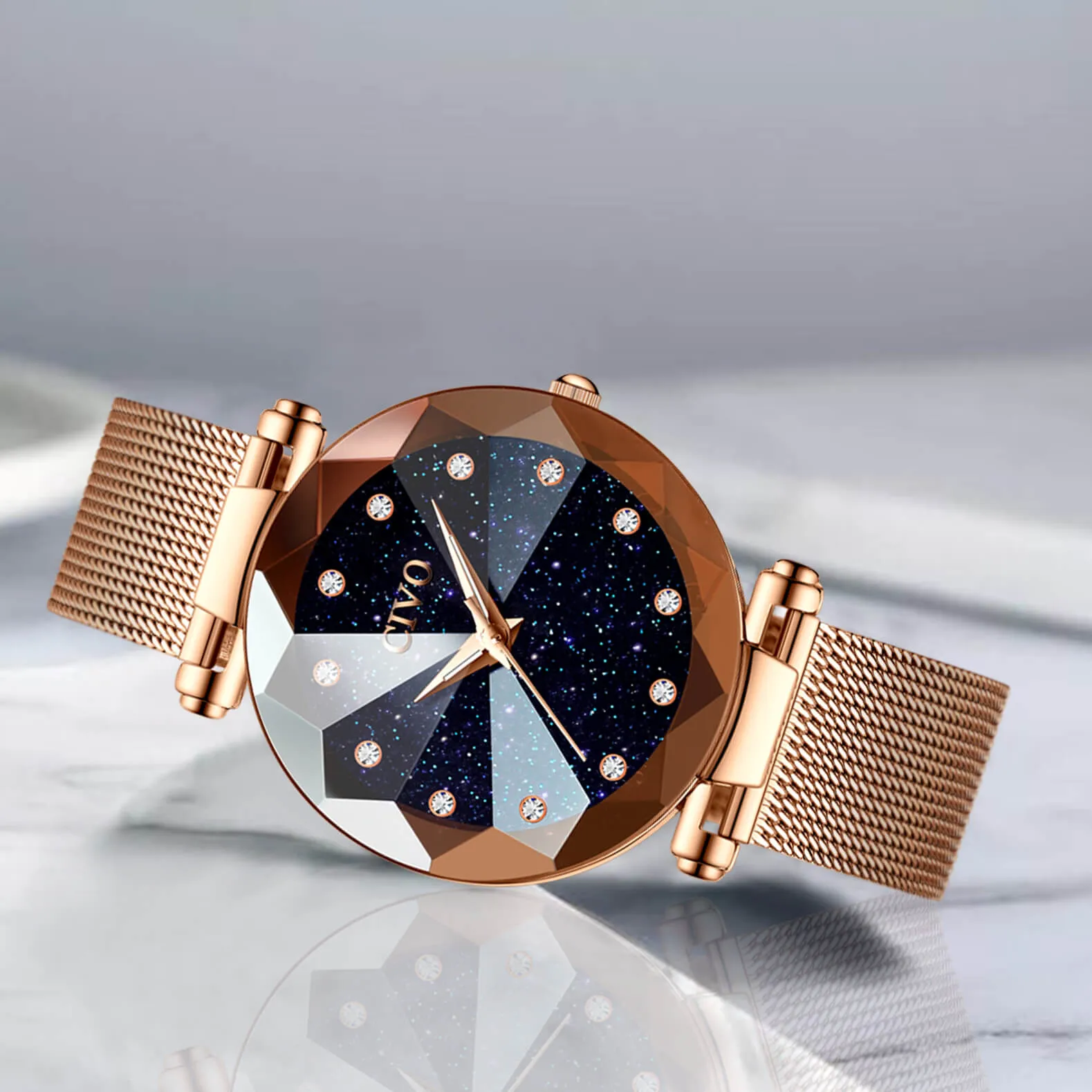 8064C | Quartz Women Watch | Mesh Band