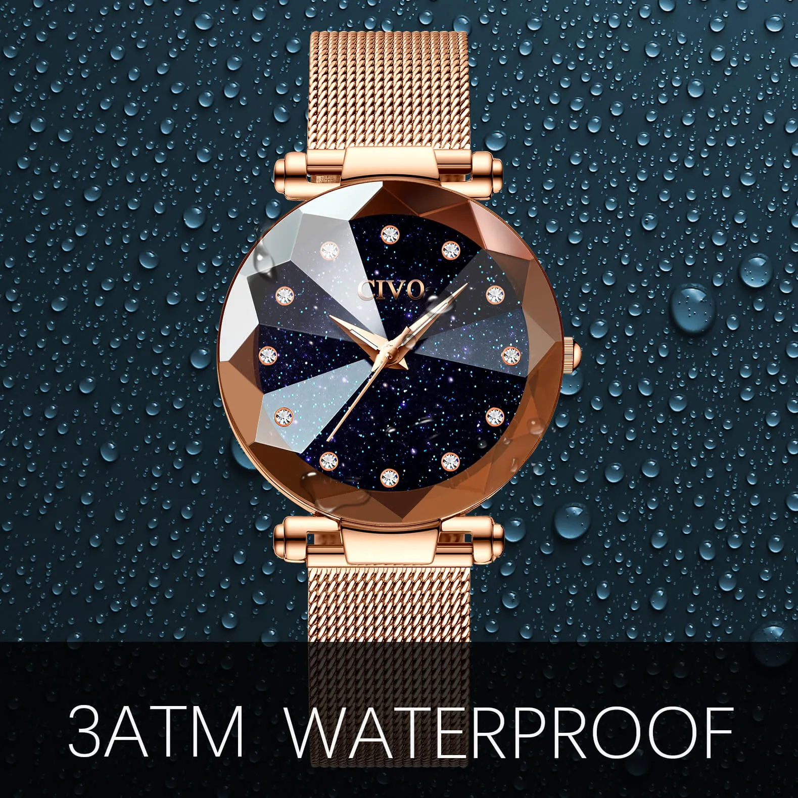 8064C | Quartz Women Watch | Mesh Band