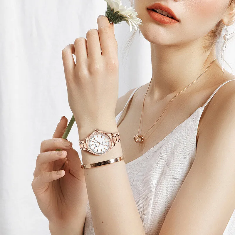 8114C | Quartz Women Watch | Stainless steel Band