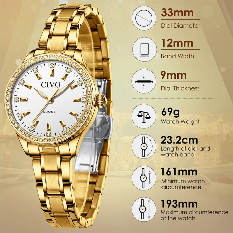 8114C | Quartz Women Watch | Stainless steel Band
