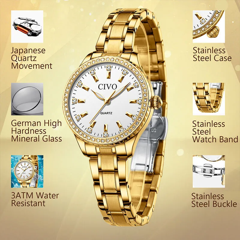 8114C | Quartz Women Watch | Stainless steel Band
