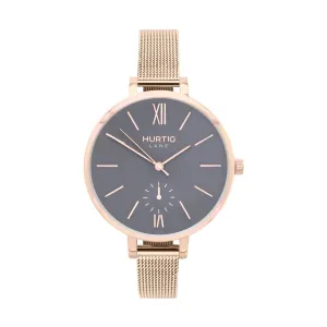 Amalfi Petite Stainless Steel Watch Rose Gold, Grey & Rose Gold
