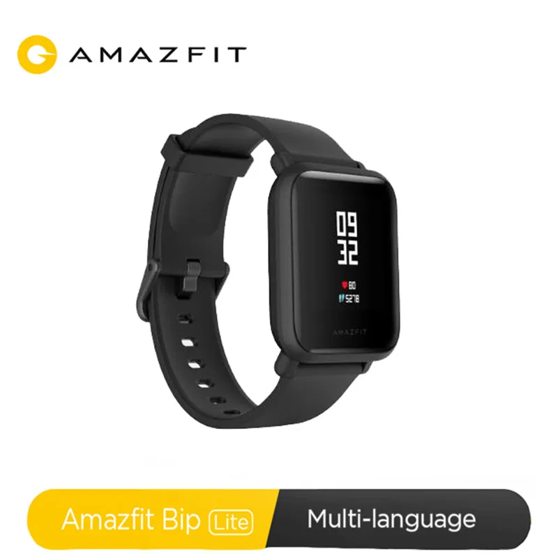 Amazfit Bip Lite Smart Watch 45-Day Battery Life 3ATM Water-resistance Smartwatch for Xiaomi Android IOS