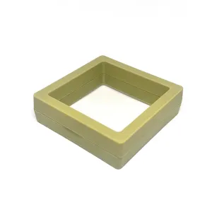 Anyhouz Jewelry Storage 10PCS Green Set 3D Floating Display Case Stands Holder Suspension Storage for Pendant Necklace Bracelet Ring Coin Pin Gift Jewelry Box 7x7cm
