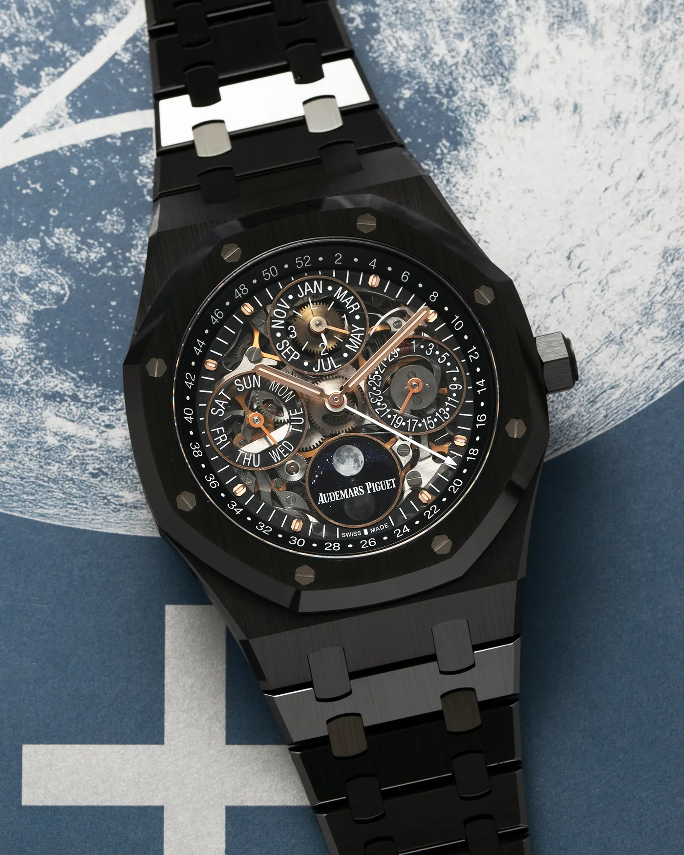 Audemars Piguet Royal Oak Perpetual Calendar Openworked Ceramic Ref 26585CE
