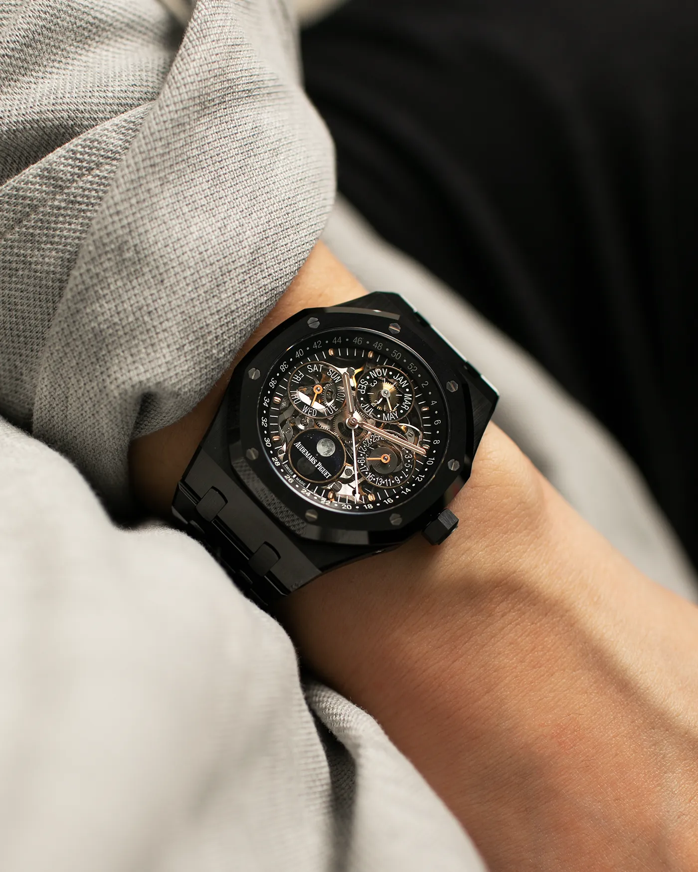 Audemars Piguet Royal Oak Perpetual Calendar Openworked Ceramic Ref 26585CE
