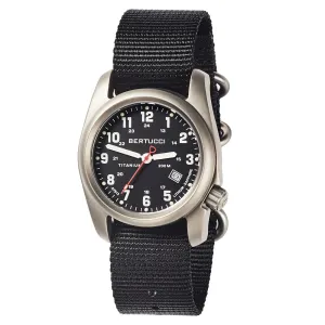 Bertucci A-2T Men Black Dial Nylon Band Swiss Quartz Watch - 12722