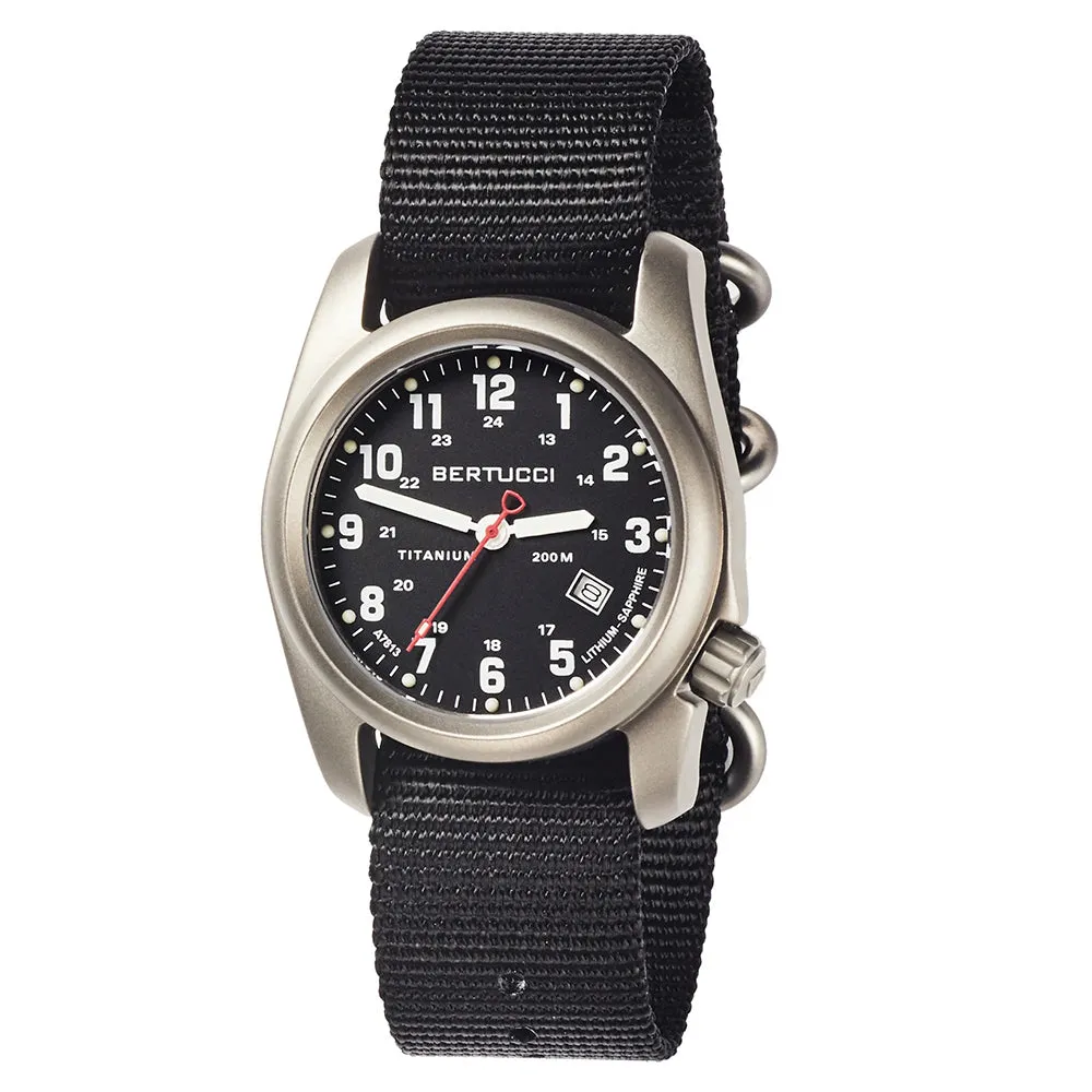 Bertucci A-2T Men Black Dial Nylon Band Swiss Quartz Watch - 12722